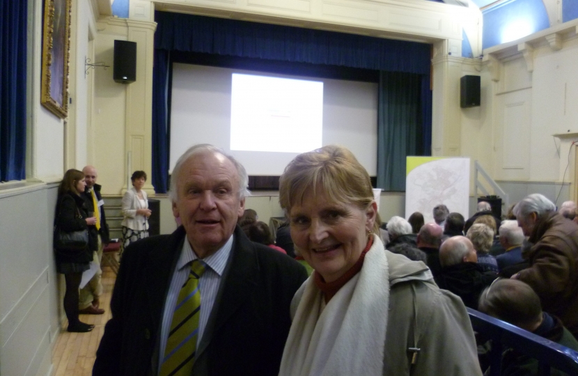 Cllrs. Andrew Wilson and Liz Wheatley attending Thursday's meeting.