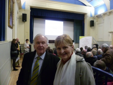 Cllrs. Andrew Wilson and Liz Wheatley attending Thursday's meeting.